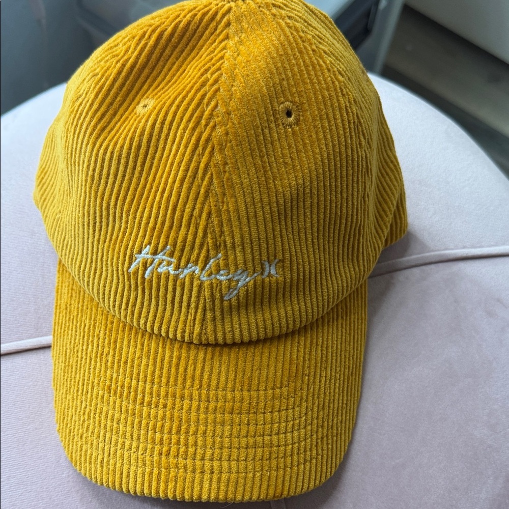 Hurley Yellow Corduroy Baseball Cap